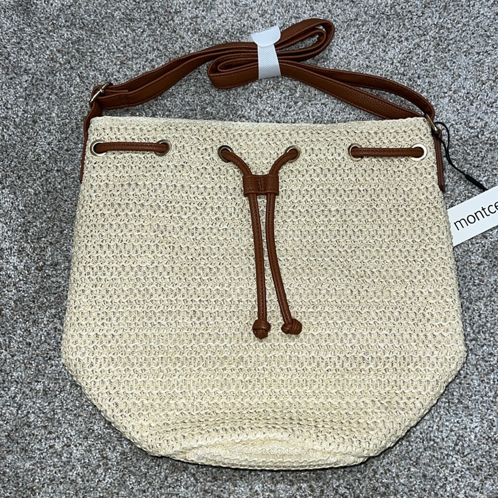 Montce swimwear beach bag straw summer bag NWT